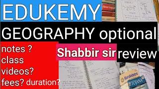 edukemy geography optional review upsc geography notes by Shabbir sir geography optional best review
