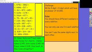 Week 12 Year 4 Maths Day 1   adding