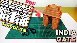 How to Make India Gate Cardboard Model | Easy Template