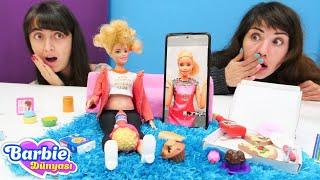 Barbie videoları! Barbie Ken ile ayrılınca kilo alıyor! Sevcan ve Ümit ile kız oyunları!