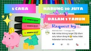 Tips Menabung 20 Juta dalam 1 Tahun