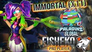 Fisheko evie ranked [Virtus Pro] IMMORTAL [X11] Paladins POV GLOBAL!