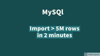 Import Huge file (5M Records) into MySql in 2 minutes