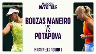 Jessica Bouzas Maneiro vs. Anastasia Potapova | 2025 Indian Wells Round 1 | WTA Match Highlights