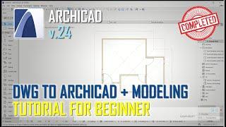 Open DWG In ArchiCAD Modeling 3D Floor Plan