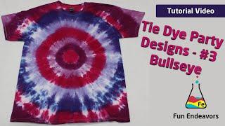 Tie Dye Design:  Tutorial Video For A Bullseye Tie Dye Shirt