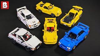 Custom LEGO Initial D Cars! Toyota AE86, Subaru Impreza STi, Mazda RX-7, Mitsubishi Lancer Evo V
