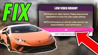 How To Fix Low Video Memory Forza Horizon 5