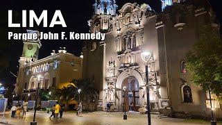 [4K] Lima Walking Tour, Peru - Night Walk in Miraflores District