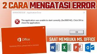 Cara mengatasi The application was unable to start correctly 0xc0000142 saat membuka office