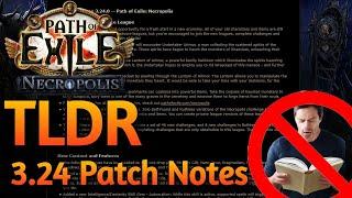 Path of Exile 3.24 Changes Patch Notes TLDR