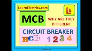 MCB – Circuit Breaker Selection – Types B - C - D and Types 1 - 2 – 3 - 4