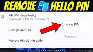 How To Fix Windows Hello PIN Remove Button Grayed Out in Windows