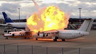 Plane Explodes At Airport