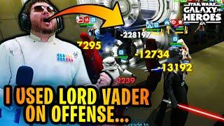 I Used Lord Vader on Offense in Grand Arena and Had a Heart Attack in Galaxy of Heroes