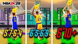 BEST JUMPSHOTS FOR EVERY HEIGHT, BUILD & THREE POINT RATING ON NBA 2K25! BEST SHOOTING SETTINGS 2K25