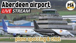 LIVE Plane spotting and chat from amazing Aberdeen airport with jets, turbo props and helicopters.
