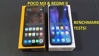 Poco M3 And Xiaomi Redmi 9 - Antutu and Geekbench 5 Benchmark Tests!