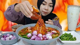 mukbang bakso sop tetelan extra cabe dan bawang mentah | asmr mukbang