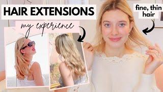 My HAIR EXTENSIONS Experience with FINE, THIN HAIR * From Installation to Removal!!