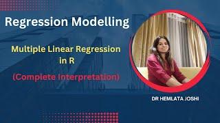 Multiple Linear Regression Model With Interpretation in R | Multi-Variable Regression in R