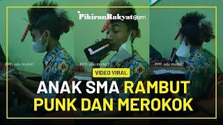 Video Viral! Detik-detik Siswa SMA di Kelas Pakai Rambut Punk dan Merokok, Warganet: Ngakak Brutal!