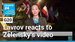 G20: Russia's Lavrov says Ukraine's terms for negotiations 'unrealistic' • FRANCE 24 English