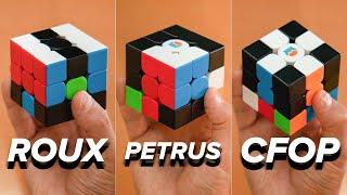 Как СОБРАТЬ кубик Рубика 3х3: 5 МЕТОДОВ для скоростной сборки. CFOP / ROUX / PETRUS / ZZ / ZB
