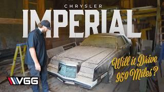 BARN FIND Chrysler Imperial Parked 22 Years! Will It RUN AND DRIVE 950 Miles Home?