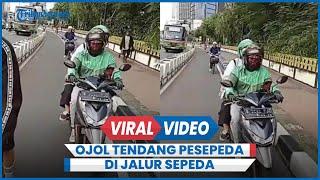 Viral Driver Ojol Tendang Pesepeda di Jalur Sepeda