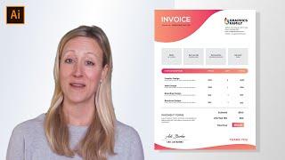 Invoice Design | How to create an Invoice in Illustrator | Free Template