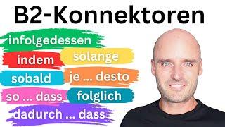 ALLE B2 Konnektoren in einem Video | Deutsch lernen B2