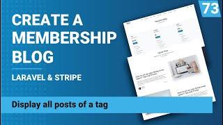 Display all posts of a tag | Create a membership blog with Laravel & Stripe | Part 73