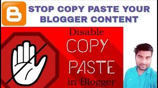 HOW STOP COPY PASTE YOUR BLOGGER CONTENT | HOW TO KEEP SAFE  BLOGGER CONTENT | EXPLAINED IN ENGLISH