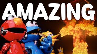 [4K] Blitzway CARBOTIX SESAME Street DX ver. Unboxing! Elmo, Big Bird, and Cookie Monster Collection