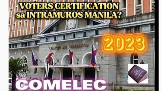 PAANO KUMUHA NG VOTERS CERTIFICATE SA INTRAMUROS |COMELEC MAIN OFFICE| VOTERS CERTIFICATION #vlog189