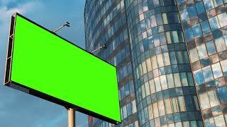 Advertising billboard with green screen