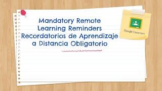 Mandatory Remote Learning Reminders