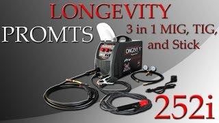 Longevity PROMTS 252i - 250 Amp 220V/110V MIG/TIG/STICK Welder (3 in 1)