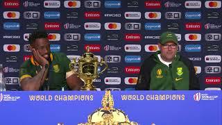 Press Conference | Siya Kolisi & Jacques Nienaber speak to the media as World Cup winners