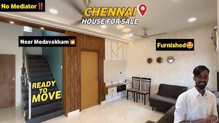 Fully FurnishedIndividual House for sale in ChennaiSecured Gated CommunityBest for IT Sonthangal