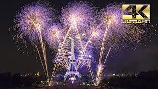 ⁽⁴ᴷ⁾ Paris 2018 Feu d'artifice! - Tour Eiffel Quatorze Juillet - Fête nationale -  Groupe-F