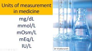 Units of measurement in Medical Physiology
