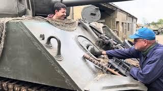 Sherman stunt tank  of fury being beaten into submission #viralvideos #tankmilitary  #mechanic