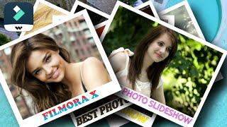 How to Create PHOTO FRAMES SLIDESHOW with Text in Filmora X
