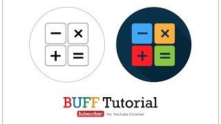 Illustrator Tutorial: Flat Design calculator Icon Making Video