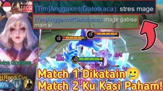 DIKATAIN GABISA MAIN MAGE, DI MATCH KEDUA KETEMU JADI MUSUH LANGSUNG BANTAIIII KASI PAHAM! - MLBB