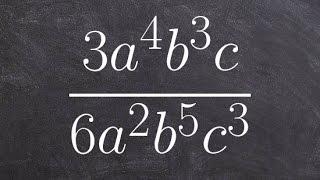 Dividing monomials