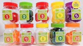 Learn Numbers & Counting with Fruits and Vegetables | Educational Videos | Learning Activities