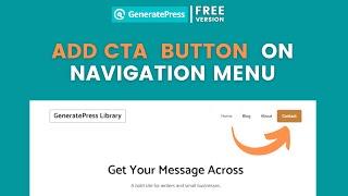 How to Add Call To Action (CTA) Button in the WordPress Menu